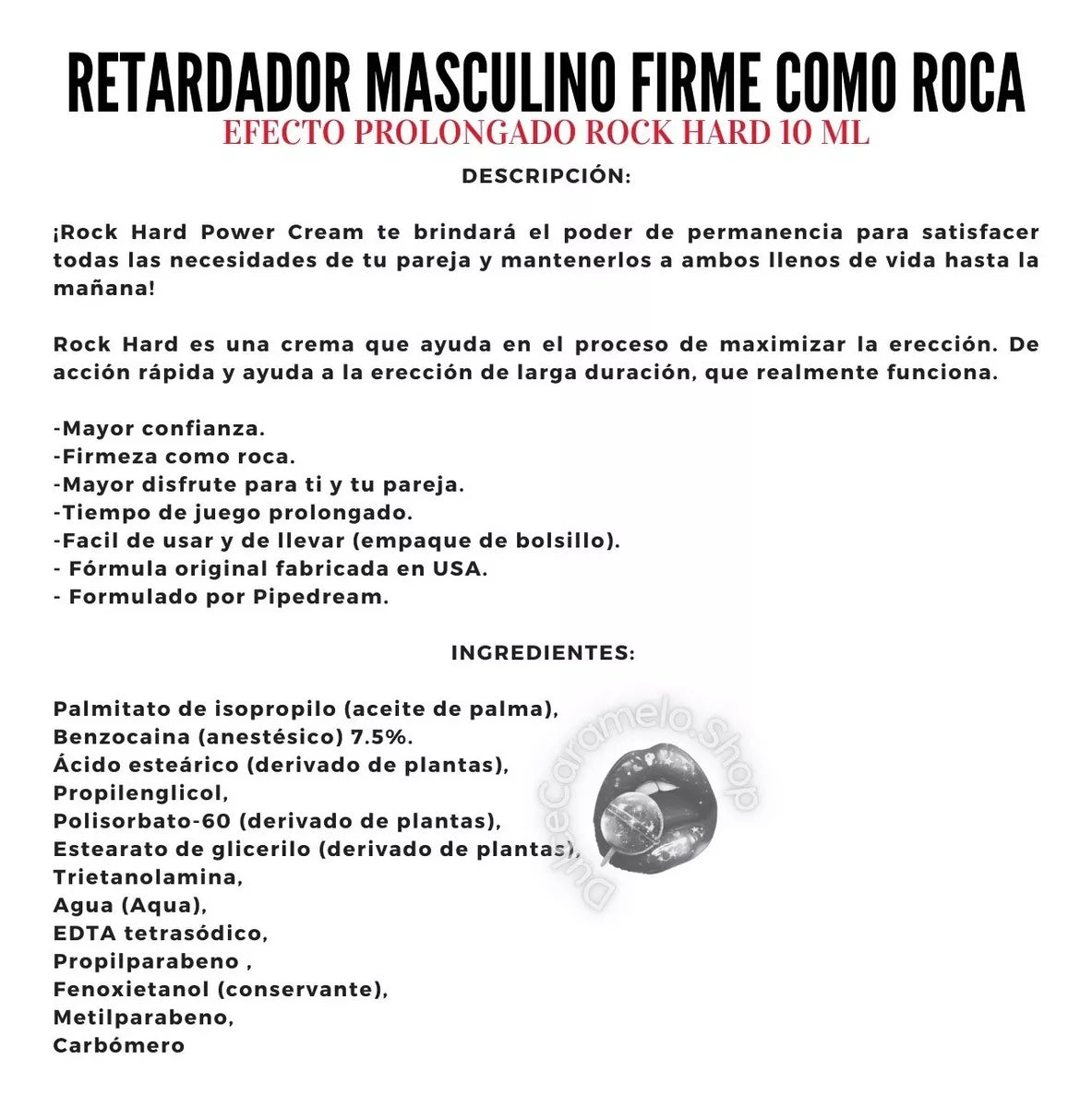 CREMA ESTIMULANTE PARA ERECCIÓN ROCK HARD