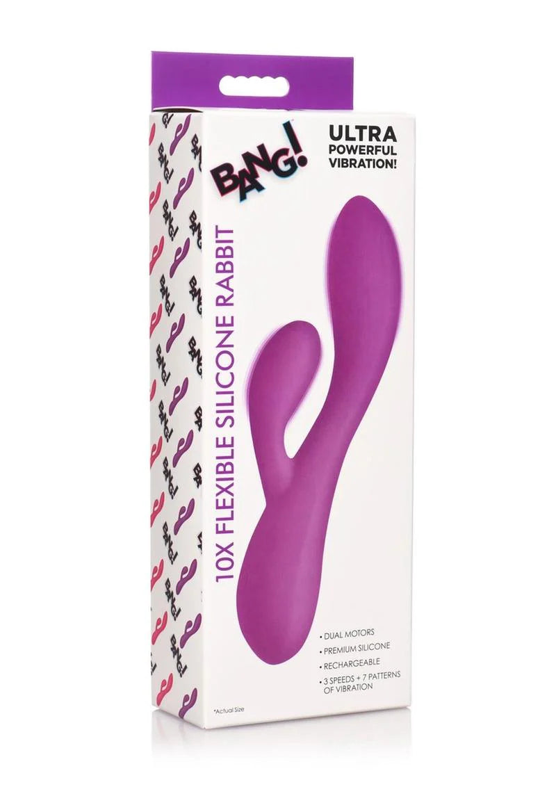 VIBRADOR DE CONEJO BANG MORADO